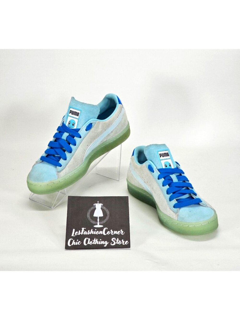 Puma Boy's Classic Squirtle Blue Suede Pokémon Crossover Shoes Size 5 1776